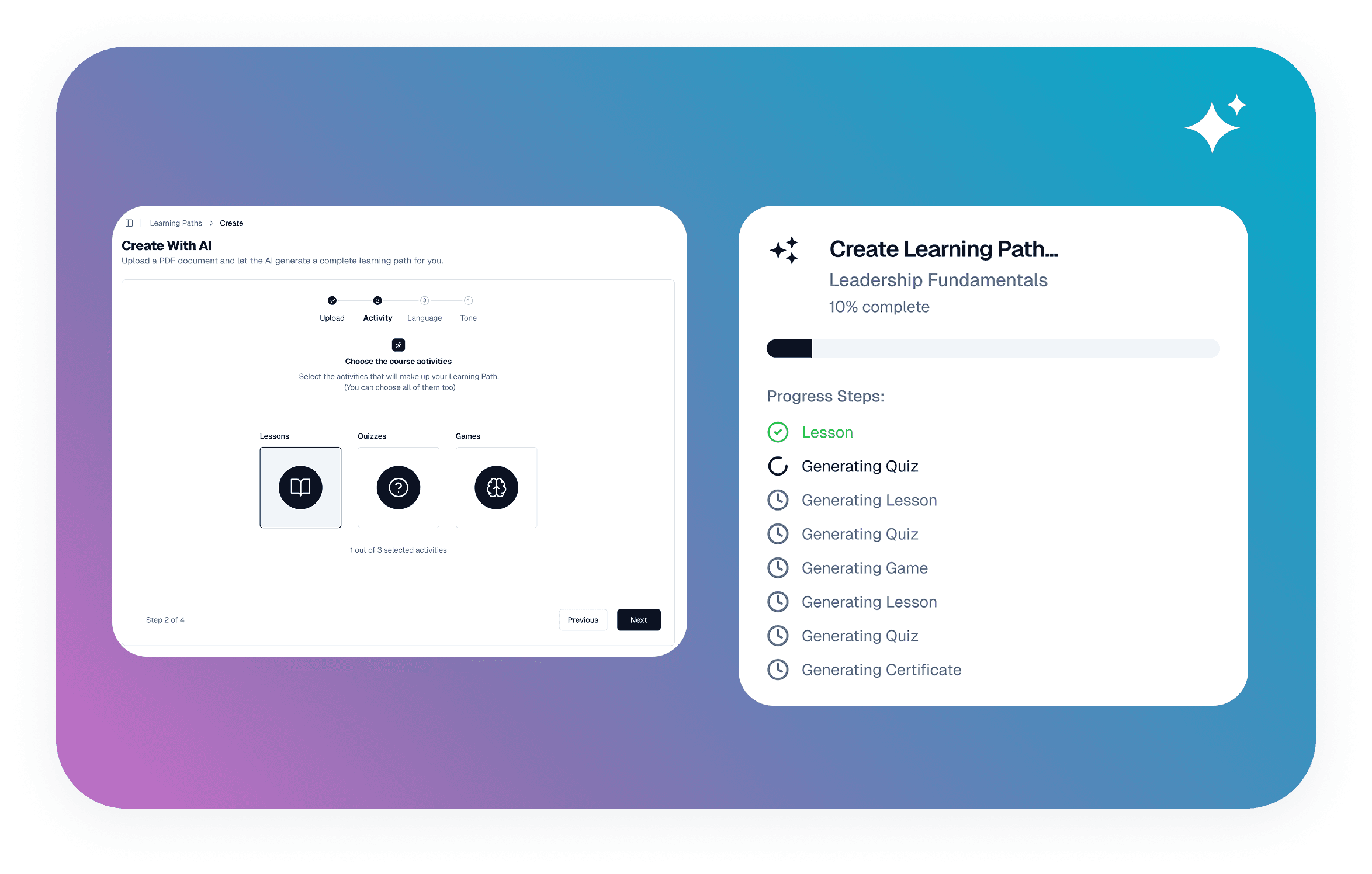 Create content with Platform AI